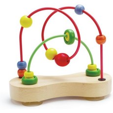 Hape 더블 버블 나무 구슬 미로 | 수상 경력에 빛나는 교육용 와이어 롤러코스터 정렬 퍼즐 유아용 조기 개발 장난감, Hape 더블 버블 나무 구슬 미로 | 수상 경력에 빛