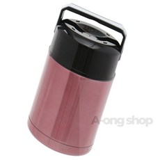 아옹샵 죽통 1L 로즈레드 보온 음식 보관용기 죽그릇, 1개