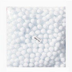 반짝이 솜방울 흰색 2cm 공예부자재, 일천개입x1봉