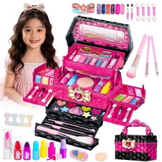 메이크업 세트 소녀 메이크업 세트 장난감 어린이 공주 키즈 놀이 놀이 화장품 세트 초등학생 3 4 5 6 7 8 9 10 11 12 나이 여자 선물 생일 크리스마스 선물, 1개, 상세페이지 참조