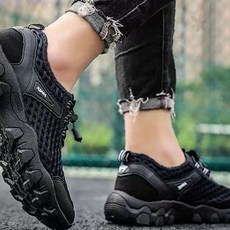 남성 메쉬 통풍 경량 트레킹화 등산 워킹 아쿠아슈즈 물놀이 계곡 여름 야외활동