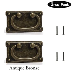 클래식 찬장 주방 옷장 손잡이 하드웨어 TV 스탠드 드레서 등 가구 서랍 당기기, 02 Antique Bronze 2pcs