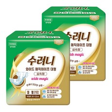 수려니 실속형 와이드 매직테이프 대형 성인용 요양원 겉기저귀, 10개입, 2개