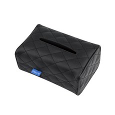 台南出貨 車載紙巾盒 皮革PU車用創意掛式抽紙盒抽紙包多功能汽車掛式紙巾包, 黑色, 1個