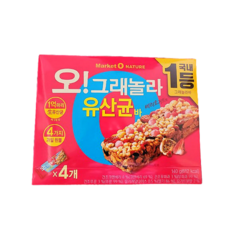 마켓오 오그래놀라 유산균바 베리요거트맛, 3개, 140g