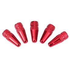 5/10PCS 자전거 타이어 밸브 캡 알루미늄 합금 고압 방진 커버 레인보우 컬러 사이클링 액세서리, 01 5PCS Red