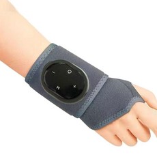 저주파 손목마사지기무선 휴대용 진동 온열마사지기손목 피로 완화 보호대마사지기충전식, 검정색