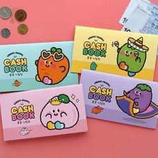 지출 재무 가계부 수입 교육 습관 관리 어린이 노트 용돈 기록장 금전 형성 학습, 1개, 랜덤혼합