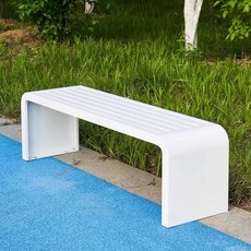 벤치 야외벤치 야외 테라스 원목 공원 펜션 야외용 관공서 대기, A. 흰색 1204