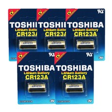 도시바 CR-123A 건전지 / 리튬전지, 1개입, 5개