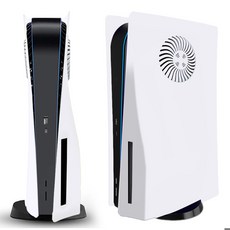 PS5 콘솔용 냉각 통풍구 커버가 있는 디스크 에디션 교체 페이스플레이트 Playstion 5 디스크 버전용 보호 쉘 패널, [10] Disc White, 1개