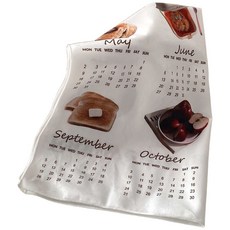 甜點主題掛布年曆/牆壁裝飾掛布, 白, 1個