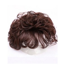 오솜 가발 여자 헤어 웨이브 정수리 부분가발, 1개, 브라운