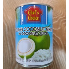 영코코넛미트 영코코넛 Young Coconut Meat in coconut Juice worldfood, 580g, 1개
