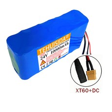 7S2P V 10000mAh 18650 리튬 배터리 팩 29.4V 10Ah 충전식 LED/조명/카메라용 BMS 맞춤형 플매트 카펫 매트 러그 포함, [03] XT60-DC