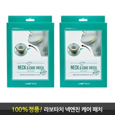 라보타치 넥엔친 케어 패치 4매입 목주름 개선 이중턱 리프팅, 4개입, 2개