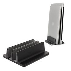 스냅케이스 노트북 세로 수직 거치대 스탠드 보관함, 2슬롯 (N32), 블랙, 1개