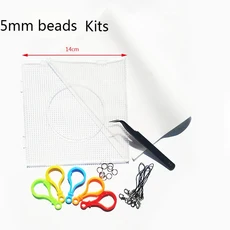 72 색상 39000pcs Perler 키트 5mm/2.6mm 하마 비즈 3D 퍼즐 DIY 어린이 크리 에이 티브 수제 공예 장난감, 04 5mm template, 1개