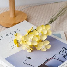 벚꽃 꽃잎 조화 개입 인테리어 컬러 재료 장식 꽃송이, 옐로우 바이올렛