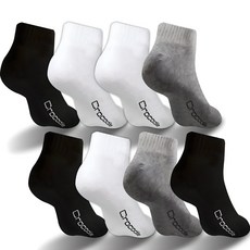 Crocodile 鱷魚 男士鬆緊帶素色短襪 8雙組 CD281 & 286