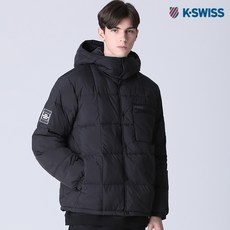 [케이스위스(K-SWISS)] 알버트 덕다운 버튼 미드 경량 패딩 점퍼