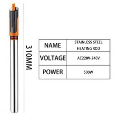 수족관 220V 스틸 탱크 항온 50HZ 50 자동 500W 로드 스테인리스 물고기 다이빙 가열 로드, 220V500W