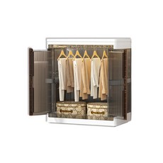居家cheaper 面64可堆疊雙開衣櫥 T-HE046-1W, 衣櫥櫃1入