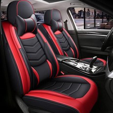 그랜저방석 GN7 HG IG TG XG 르블랑 하이브리드 전차종 가능 운전석 조수석 뒷좌석 풀커버, 1세트, COLOR 레드2p(운전석 조수석세트)