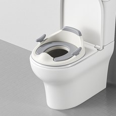 DFMEI 兒童馬桶坐便圈小孩坐便器馬桶圈男女寶寶通用防濺廁所便攜式神器, 【包膠款】灰色:如圖