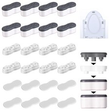 8피스 비데 높이 증가 패드 범용 변기 뚜껑 고무 범퍼 비데 변기 시트 범퍼 자체 접착 변기 시트 버퍼 조절 가능한 변기 시트 라이저 스페이서 2가지 높이 조절