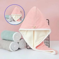 쌍문상회 머리수건 극세사 타올 빨리말리는 헤어 드라이 40872EA, 핑크