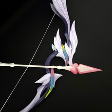 Cosplay權杖手杖道具 崩壞星穹鐵道大昔漣武器弓箭 三段拆分, 1個, 弓箭不發光一套, 弓箭不發光一套