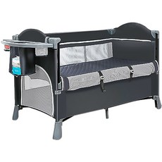 可折疊嬰兒床 (附蚊帳+尿布台), 深灰色