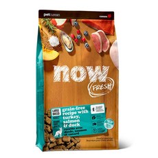 petcurean NOW FRESH 大型犬成犬無穀火雞鮭魚鴨肉配方, 11kg, 1個, 25磅