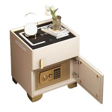비밀금고협탁 무선충전조명서랍 USB침대수납장 스마트사이드테이블, 35cm 오렌지 스마트 금고