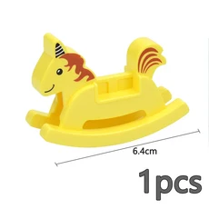 Duploes 대형 벽돌 크리 에이 티브 스윙 Ladde 시소 장난감 큰 빌딩 블록 놀이터 부품 풍선 슬라이드 계단, 48 Trojan Horse