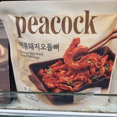 피코크 매콤 돼지 오돌뼈 냉장 보관, 4개, 200g
