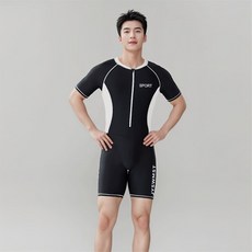 TIRA 남자 스포츠 집업 래쉬가드 올인원 수영복 전문 연습용 탄탄한 신축성