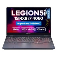 레노버 2024 리전 5i 15IRX9 코어i7 인텔 13세대 지포스 RTX 4060, Storm Grey, 512GB, 24GB, WIN11 Pro, 83JJ0009KR