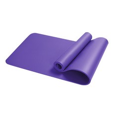 【單人加大加厚】瑜珈墊 NBR環保瑜珈墊 超厚瑜伽墊 運動器材 瑜珈巾 宅配現貨 183cm*80cm*15mm, 1個, 單人加大 紫色(附綁帶 網套), 紫色