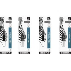 볼펜심 전용 부드러운 유니볼 지브라 볼펜 F리필 85412 1.0mm 중간점 검정색 4개입 8개 리필, 볼펜심 전용 부드러운 유니볼 지브라 볼펜 F리필 854