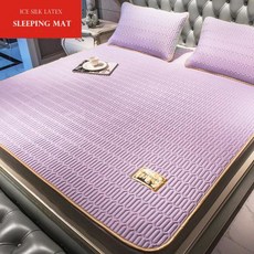 하이브리드 매트리스 저상형 침대전용 여름 새틴 라텍스 침낭 성인 및 쿨 럭셔리 더블 침대 보호 패드 킹 사이즈 90, [05] 180x200cm 3pc, 19)picture 색상