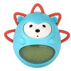 고슴도치 오뚝이 아기 장난감 완구 딸랑이 백일 6개월 조카 소근육, 핑크, 1개