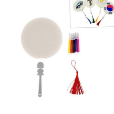 diy 부채 만들기 어린이용 싸인펜 꾸미기 종이 부채 키트 학교 학생 놀이 공예 초등