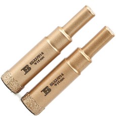 고강도 다이아몬드 홀쏘 14mm 2개입 융착 코어 비트 홀쏘 대리석 포세린 타일 항아리 유리 기리 홀커터 싱크대 수전 배관 강화타일 타공 홀컷터 홀소, 1개