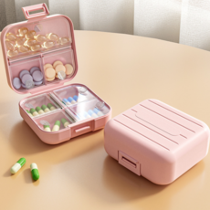 토브몰 파스텔 휴대용 일주일 미니 약통 케이스 1+1, 핑크, 2개