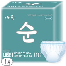 아름순 국내제조 요실금 요양원 환자 성인용기저귀 팬티형 성인기저귀, 대형, 1개, 10개입