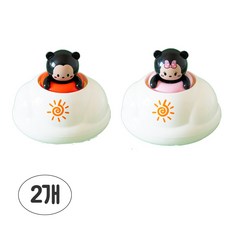 베베라팡 목욕완구 물놀이 장난감, 아기곰 구름비 2개 (곰돌이+곰순이)
