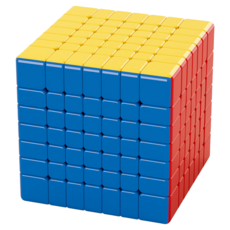 小小店舖 魅龍 七階 魔方教室 7階 速解 魔術方塊 磨砂 付解法書 益智玩具, 彩色