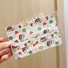 캐릭터 마스크 대용량 부직포 컬러 일회용 방한 귀여운 프린팅 패션 패턴, A. 100개, 1세트, 0매